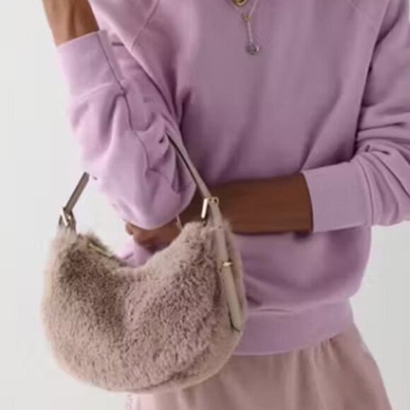 Kate Spade Nova Faux Fur Small Crescent Shoulder Bag NWT - Picture 2 of 4